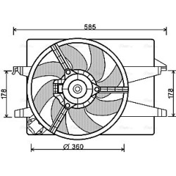 AVA Radiator Fan AVA QUALITY COOLING FD7553 OE Ref 1334095