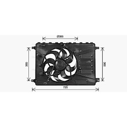AVA Radiator Fan AVA QUALITY COOLING FD7554 OE Ref 1380882
