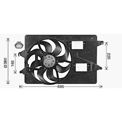 AVA Radiator Fan AVA QUALITY COOLING FD7555 OE Ref 1152936