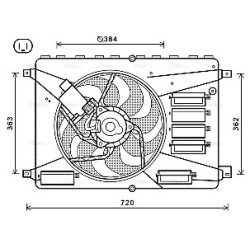 Radiator Fan AVA QUALITY COOLING FD7556 OE Ref 1380881