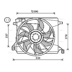Radiator Fan AVA QUALITY COOLING FD7560 OE Ref 1475302