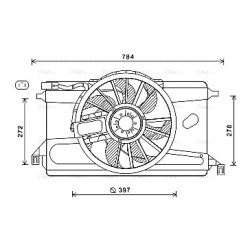 AVA Radiator Fan AVA QUALITY COOLING FD7561 OE Ref 1328410