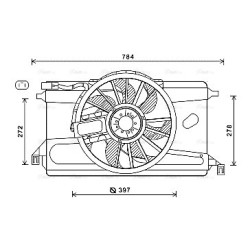 AVA Radiator Fan AVA QUALITY COOLING FD7562 OE Ref 1373587