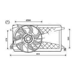 AVA Radiator Fan AVA QUALITY COOLING FD7563 OE Ref 1232292