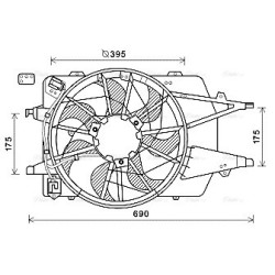 AVA Radiator Fan AVA QUALITY COOLING FD7577 OE Ref 1355712