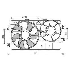 AVA Radiator Fan AVA QUALITY COOLING FD7591 OE Ref 1451528