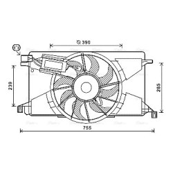 Radiator Fan AVA QUALITY COOLING FD7608 OE Ref 1740022