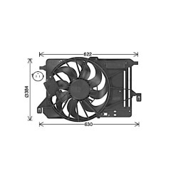 Radiator Fan AVA QUALITY COOLING FD7685 OE Ref 1852732