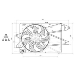 AVA Radiator Fan AVA QUALITY COOLING FD7713 OE Ref 1317304