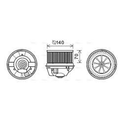 AVA Heater Blower Motor AVA QUALITY COOLING FD8496 OE Ref 1326646