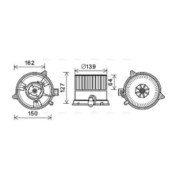 AVA Heater Blower Motor AVA QUALITY COOLING FD8576 OE Ref 1252926