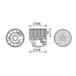 Heater Blower Motor AVA QUALITY COOLING FD8619 OE Ref 6G9T18456BA