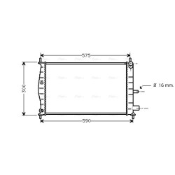 AVA Radiator AVA QUALITY COOLING FDA2218 OE Ref 1098808