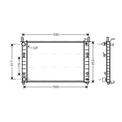 AVA Radiator AVA QUALITY COOLING FDA2324 OE Ref 1214784