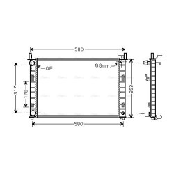 AVA Radiator AVA QUALITY COOLING FDA2326 OE Ref 1152149