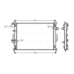 AVA Radiator AVA QUALITY COOLING FDA2423 OE Ref 1460547
