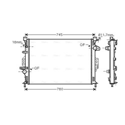 AVA Radiator AVA QUALITY COOLING FDA2425 OE Ref 1377541