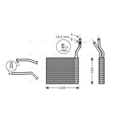 AVA Heater Matrix AVA QUALITY COOLING FDA6364 OE Ref 1301838