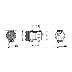 AC Compressor AVA QUALITY COOLING FDAK284 OE Ref 1007362