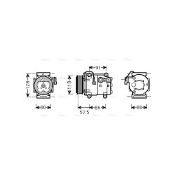 AC Compressor AVA QUALITY COOLING FDAK451 OE Ref 1522102