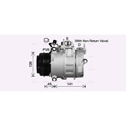 AC Compressor AVA QUALITY COOLING FDAK692 OE Ref 1885702