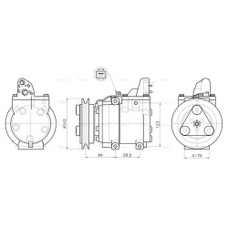 AVA AC Compressor AVA QUALITY COOLING FDAK712 OE Ref 3645825