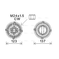 AVA Fan Clutch AVA QUALITY COOLING FDC446 OE Ref 7051414