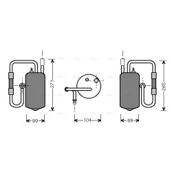 AC Dryer AVA QUALITY COOLING FDD349 OE Ref 4134470