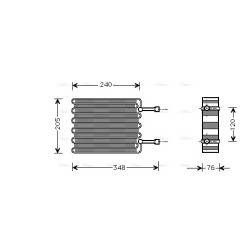 AC Evaporator AVA QUALITY COOLING FDV022 OE Ref 1047786