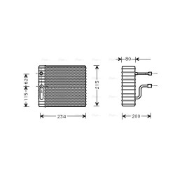 AC Evaporator AVA QUALITY COOLING FDV089 OE Ref 1068129