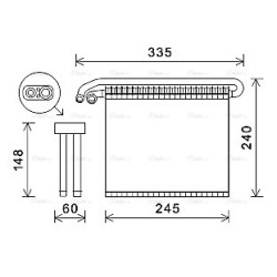AC Evaporator AVA QUALITY COOLING FDV456 OE Ref 1376929