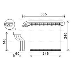 AC Evaporator AVA QUALITY COOLING FDV457 OE Ref 1386367