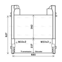 AVA Intercooler FENDT 2 H930200191110 AVA QUALITY COOLING FE4025 OE Ref H930200191110