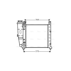 AVA Radiator AVA QUALITY COOLING FT2038 OE Ref 7556136