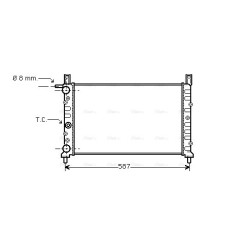 AVA Radiator AVA QUALITY COOLING FT2056 OE Ref 7446140