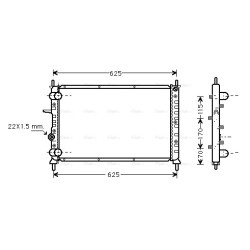 Radiator AVA QUALITY COOLING FT2188 OE Ref 46514419