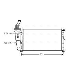 Radiator AVA QUALITY COOLING FT2200 OE Ref 46536932