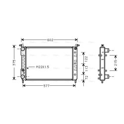 Radiator AVA QUALITY COOLING FT2225 OE Ref 46548485