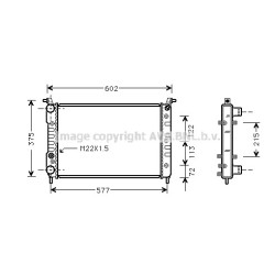 Radiator AVA QUALITY COOLING FT2226 OE Ref 46417050