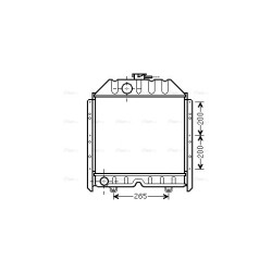 AVA Radiator FIAT 90,VIVARO 17001 AVA QUALITY COOLING FT2341 OE Ref 117001