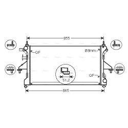AVA Radiator AVA QUALITY COOLING FT2453 OE Ref 1371875080