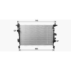 Radiator AVA QUALITY COOLING FT2468 OE Ref 51965899