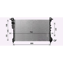 AVA Radiator AVA QUALITY COOLING FT2469 OE Ref 52052662
