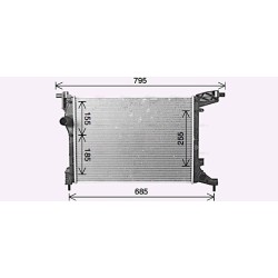 AVA Radiator AVA QUALITY COOLING FT2470 OE Ref 52052603