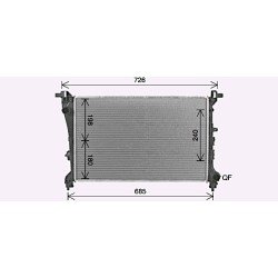 AVA Radiator AVA QUALITY COOLING FT2472 OE Ref 52052220