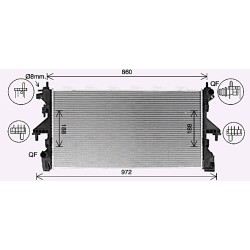 Radiator AVA QUALITY COOLING FT2481 OE Ref 1617244180