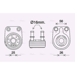 Engine Oil Cooler AVA QUALITY COOLING FT3460 OE Ref 55191707