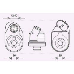 Engine Oil Cooler AVA QUALITY COOLING FT3610 OE Ref 504050068