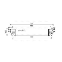 AVA Intercooler AVA QUALITY COOLING FT4415 OE Ref 51964106