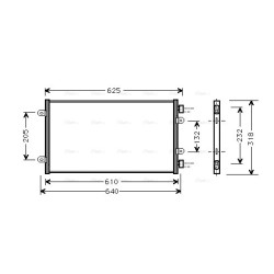 AVA AC Condenser AVA QUALITY COOLING FT5219 OE Ref 46787687